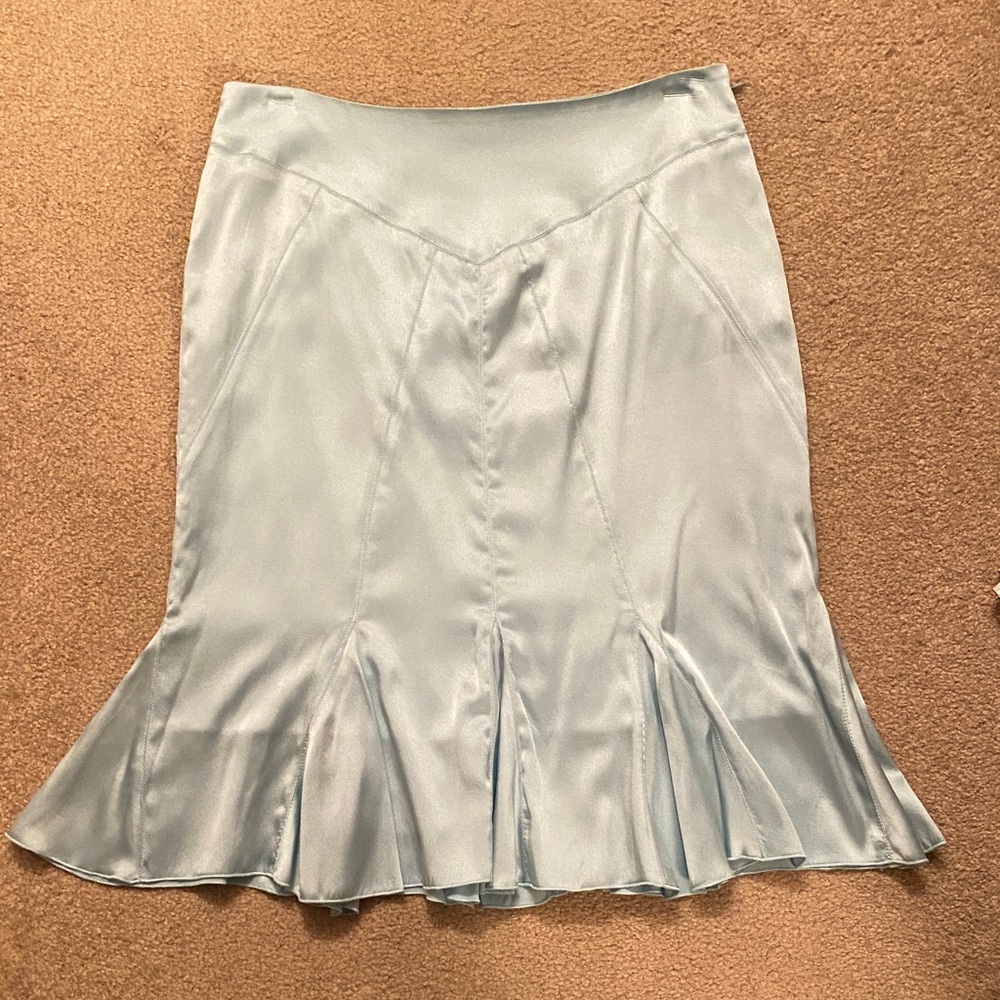 bebe Light Blue Midi Skirt